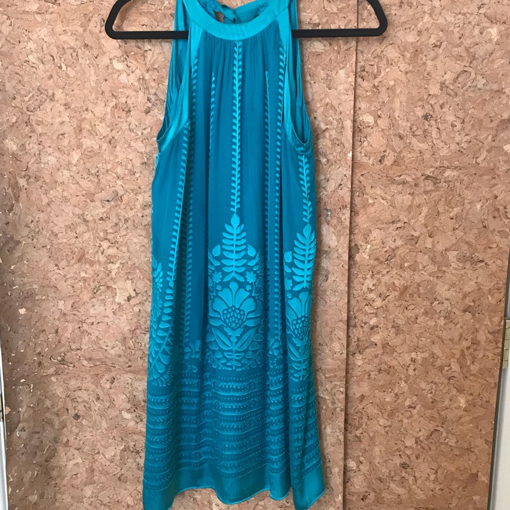 Silk turquoise Dress